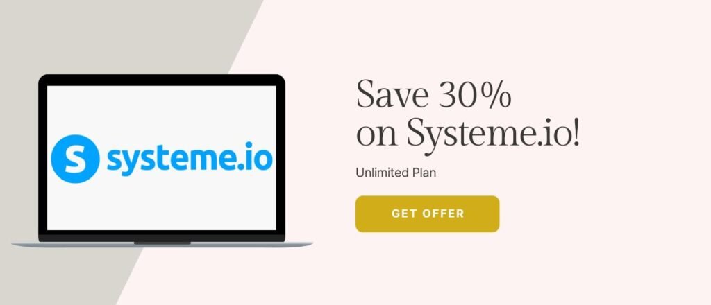 Systeme.io unlimited plan sale